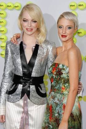 Emma Stone, Andrea Riseborough at the Premiere of Fox Searchlight Pictures Battle of the Sexes held at the Regency Village Theater in Westwood, CA, September 16, 2017.  Copyright: xJosephxMartinezx 33428_013JM