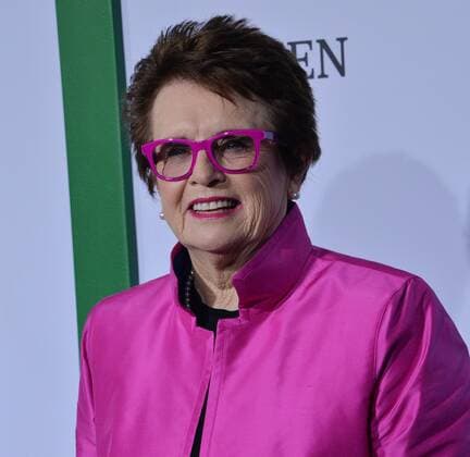 Former tennis player Billie Jean King attends the premiere of the biographical sports comedy Battle of the Sexes at the Regency Village Theatre in the Westwood section of Los Angeles on September 16, 2017. Storyline: The true story of the 1973 tennis match between World number one Billie Jean King and ex-champ and serial hustler Bobby Riggs.  LAP201709163 JIMxRUYMEN