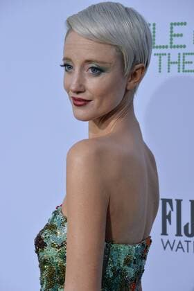 Cast member Andrea Riseborough attends the premiere of the biographical sports comedy Battle of the Sexes at the Regency Village Theatre in the Westwood section of Los Angeles on September 16, 2017. Storyline: The true story of the 1973 tennis match between World number one Billie Jean King and ex-champ and serial hustler Bobby Riggs.  LAP201709175 JIMxRUYMEN