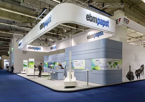 Deutschland, Frankfurt am Main, 12.09.2017: IAA 2017, Frankfurt. Messestand des Zulieferers ebm papst. Â *** Germany Frankfurt at Main 12 09 2017 IAA 2017 Frankfurt Stand the Subcontractor EBM Pope â