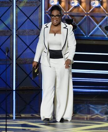 Producer-actor Oprah Winfrey onstage during the 69th annual Primetime Emmy Awards at Microsoft Theater in Los Angeles on September 17, 2017.  LAP201709170215 JIMxRUYMEN