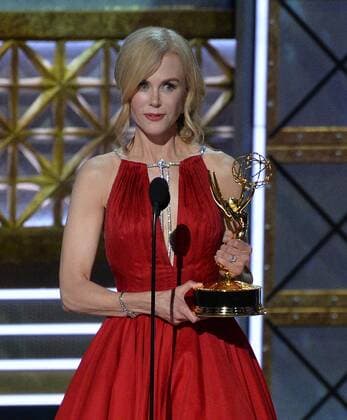 Actor Nicole Kidman accepts the award for Outstanding Lead Actress in a Limited Series or Movie for Big Little Lies onstage during the 69th annual Primetime Emmy Awards at Microsoft Theater in Los Angeles on September 17, 2017.  LAP201709170241 JIMxRUYMEN