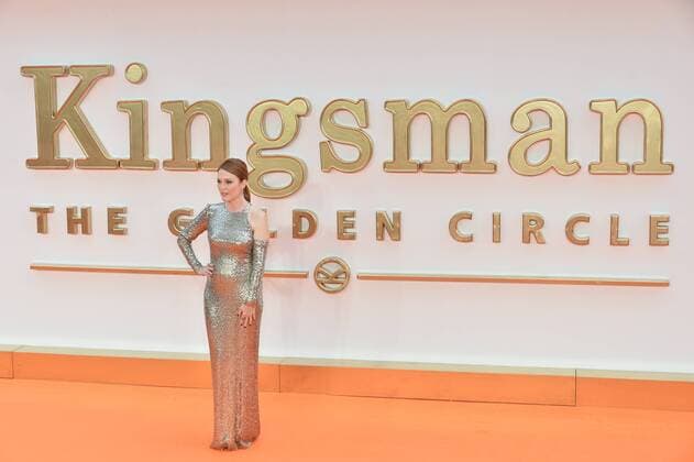 September 18, 2017 - London, London, UK - London, UK. JULIANNE MOORE attends the world film premiere of Kingsman: The Golden Circle in Leicester Square. London UK  - ZUMAl94_ 20170918_zaf_l94_087 Copyright: xRayxTangx