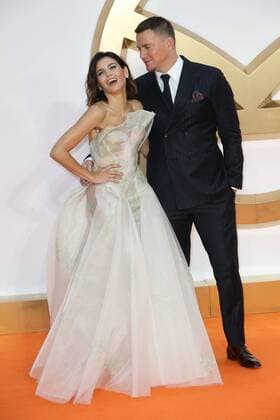 . 18 09 2017. London, United Kingdom. Channing Tatum and Jenna Dewan Tatum arriving at the Kingsman: The Golden Circle world premiere in London.  xStephenxLockx xi-Imagesx IIM-15899-0024