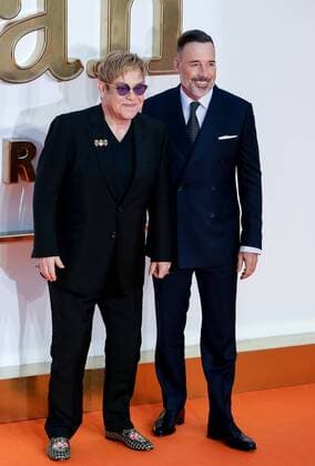 . 18 09 2017. London, United Kingdom. Kingsman: The Golden Circle world premiere. Sir Elton John and David Furnish arriving at the Kingsman: The Golden Circle world premiere in London.  xDinendraxHariax xi-Imagesx IIM-15901-0066