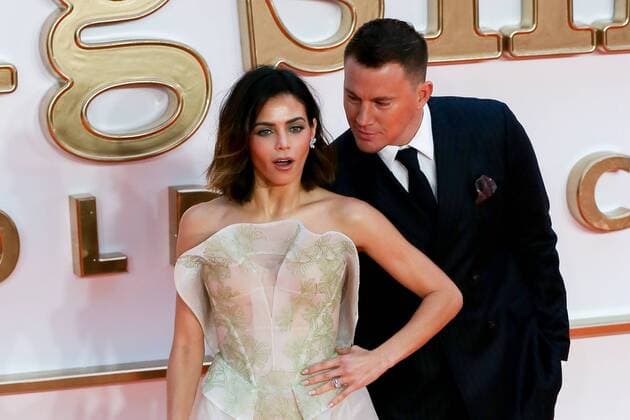 . 18 09 2017. London, United Kingdom. Kingsman: The Golden Circle world premiere. Jenna Dewan and Channing Tatum arriving at the Kingsman: The Golden Circle world premiere in London.  xDinendraxHariax xi-Imagesx IIM-15901-0057