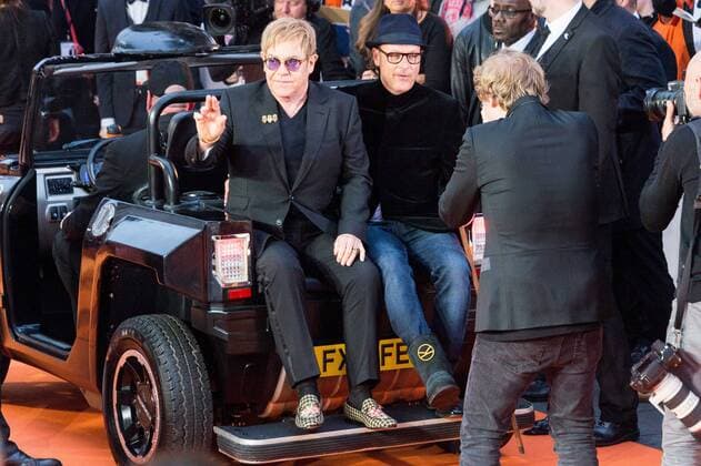 September 18, 2017 - London, London, UK - Elton John and Matthew Vaughn attends the KIngsman: The Golden Circle world film premiere London UK  - ZUMAt138 20170918_zap_t138_082 Copyright: xRayxTangx