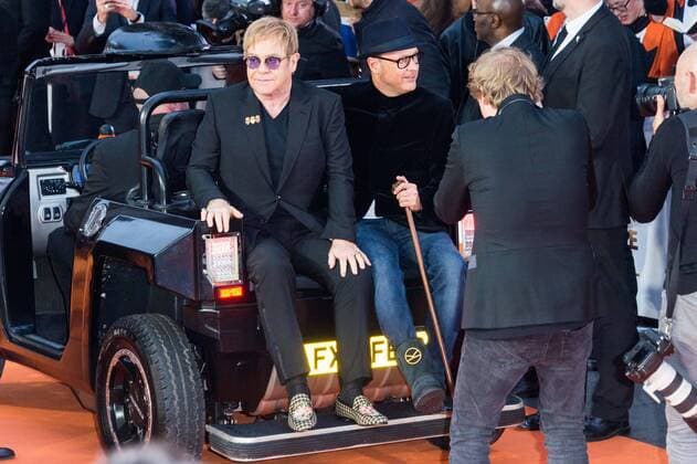 September 18, 2017 - London, London, UK - Elton John Matthew Vaughn attends the KIngsman: The Golden Circle world film premiere London UK  - ZUMAt138 20170918_zap_t138_078 Copyright: xRayxTangx