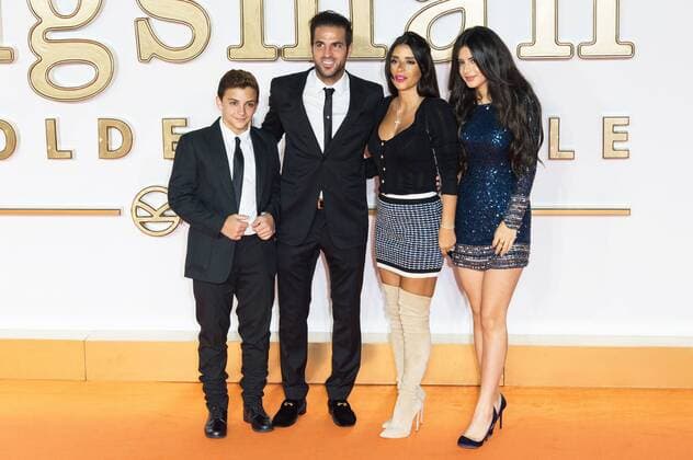 September 18, 2017 - London, London, UK - Cesc Fabregas and Daniella Semaan attends the KIngsman: The Golden Circle world film premiere London UK  - ZUMAt138 20170918_zap_t138_101 Copyright: xRayxTangx