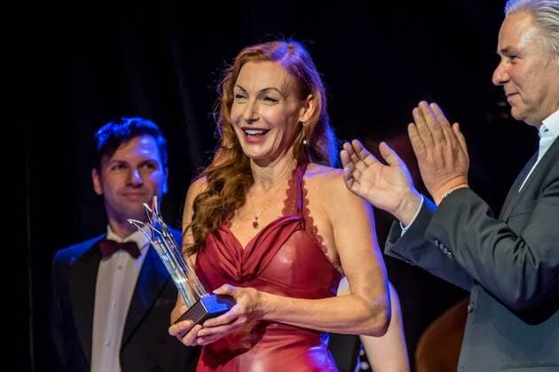 Ute Lemper Klaus Wowereit German Musical Theatre Prize 2017 in Winter Garden Berlin in Berlin at 18 09 2017