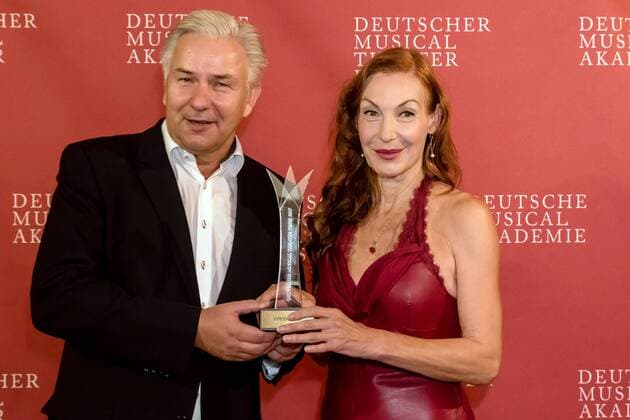 Klaus Wowereit Ute Lemper Musical Theatre Honour Award 2017 German Musical Theatre Prize 2017 in Winter Garden Berlin in Berlin at 18 09 2017