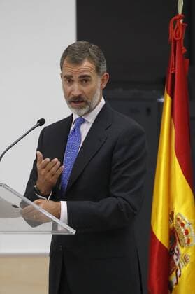 King Felipe VI of Spain speaks during the delivery of the VII Jaime Fernandez de Araoz Award for Corporate Finances to the Colombian professor Juanita Gonzalez-Uribe and the Venezuelan Daniel Paravisini, in Madrid, Spain, 19 September 2017. VII Jaime Fernandez de Araoz Award for Corporate Finances !ACHTUNG: NUR REDAKTIONELLE NUTZUNG!  Copyright: xJuanJoxMartínx GRA534 20170919-636414515338155704
