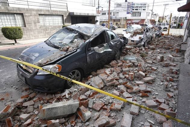 View of the damage after a magnitude 7 earthquake on the Richter scale, that affected Puebla, Mexico, 19 September 2017. At least 119 people died in the states of Morelos and Mexico after the magnitude 7 earthquake that shook the center of the country. At least 119 dead after a magnitude 7.1 earthquake in Mexico !ACHTUNG: NUR REDAKTIONELLE NUTZUNG!  Copyright: xFranciscoxGuascox MEX40 20170920-636414662514649749