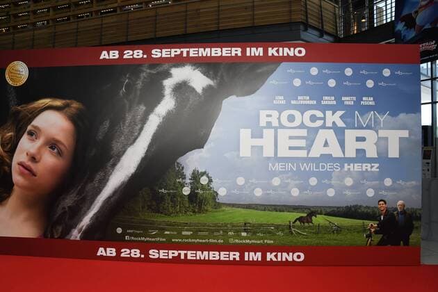 Poster and red carpet on 20 09 2017 in Cologne on the red carpet at the premiere of the film Rock my Heart in Cologne Cinedom Kinostart 28 09 2017