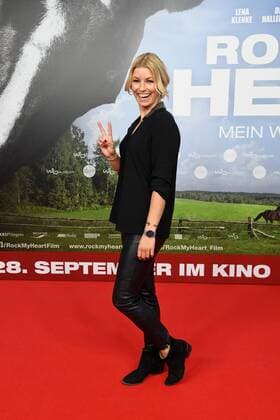Presenter and actress Annica Hansen poses on the red carpet at the premiere of the film Rock my Heart in Cologne Cinedom Kinostart 28 09 2017 on 20 09 2017 in Cologne