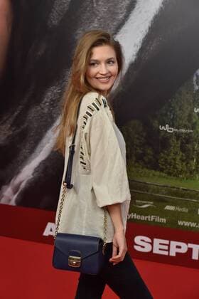 Actress Amrei Haardt poses on the red carpet at 20 09 2017 in Cologne at the premiere of the film Rock my Heart in Cologne Cinedom Kinostart 28 09 2017