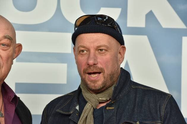 Actor Hans Martin Stier l r and Thomas Balou Martin posing on the red carpet at the premiere of the film Rock my Heart in Cologne Cinedom Kinostart 28 09 2017 on 20 09 2017 in Cologne
