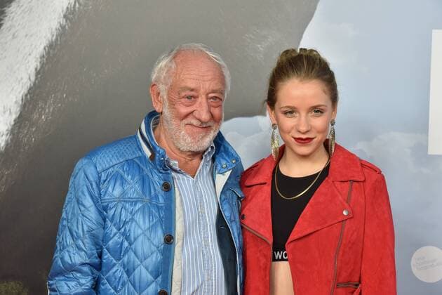 Actors Dieter Hallervorden and Lena Klenke are posing on the red carpet at the premiere of the film Rock my Heart in Cologne Cinedom Kinostart 28 09 2017 on 20 09 2017 in Cologne
