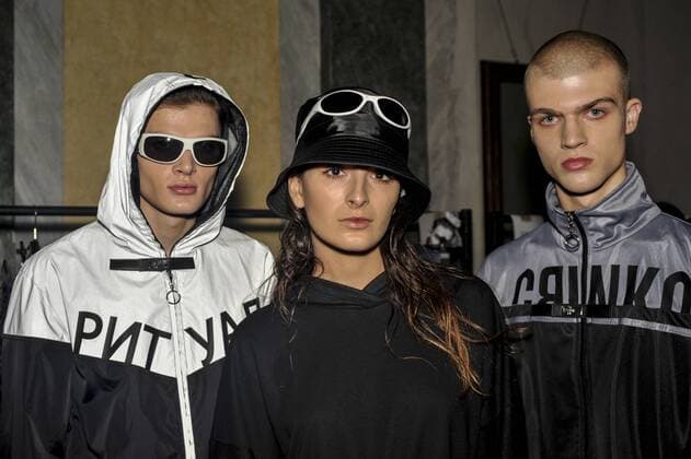 Italy: Grinko backstage at MFW S S 2018 Models are seen backstage ahead of the Sergei Grinko show during Milan Fashion Week Spring summer2018  GaetanoxPiazzolla