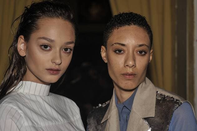 Italy: Grinko backstage at MFW S S 2018 Models are seen backstage ahead of the Sergei Grinko show during Milan Fashion Week Spring summer2018  GaetanoxPiazzolla