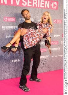 Jared Hasselhoff and Xenia Seeberg premiere of EntertainTV series with the TV series The Handmaids Tale - the report of the maid in the Astor Film Lounge in Berlin on 21 09 2017 premiere of EntertainTV series