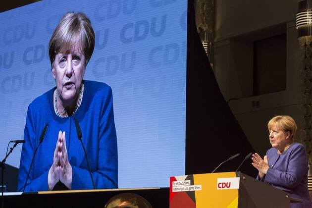 Angela Merkel Federal Election Election Neuss Germany Neuss Germany 21 September 2017 Federal Chancellor Angela Merkel in an election campaign for the Bundestag election 2017 at the Swissotel Düsseldorf Neuss