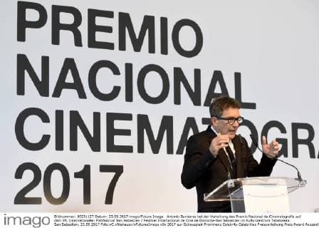 Antonio Banderas bei der Verleihung des Premio Nacional de Cinematografia auf dem 65. Internationalen Filmfestival San Sebastian Festival Internacional de Cine de Donostia-San Sebastian im Kulturzentrum Tabakalera. San Sebastian, 23.09.2017 Foto:xC.xNiehausx xFuturexImage