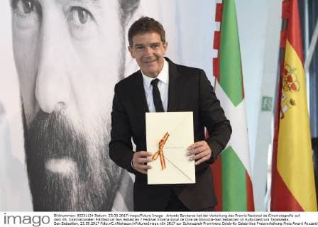 Antonio Banderas bei der Verleihung des Premio Nacional de Cinematografia auf dem 65. Internationalen Filmfestival San Sebastian Festival Internacional de Cine de Donostia-San Sebastian im Kulturzentrum Tabakalera. San Sebastian, 23.09.2017 Foto:xC.xNiehausx xFuturexImage
