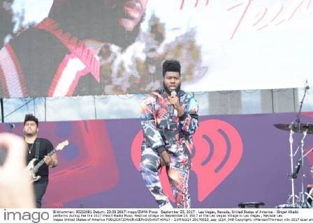 September 23, 2017 - Las Vegas, Nevada, United States of America - Singer Khalid performs during the the 2017 iHeart Radio Music Festival Village on September23, 2017 at the Las Vegas Village in Las Vegas , Nevada Las Vegas United States of America - ZUMAt114 20170923_zap_t114_048 Copyright: xMarcelxThomasx