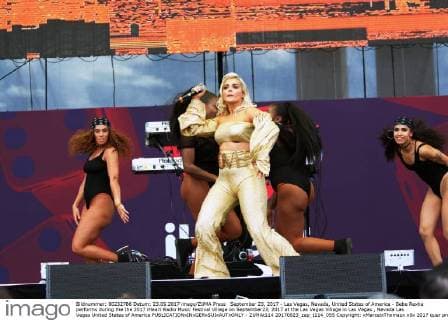 September 23, 2017 - Las Vegas, Nevada, United States of America - Bebe Rexha performs during the the 2017 iHeart Radio Music Festival Village on September23, 2017 at the Las Vegas Village in Las Vegas , Nevada Las Vegas United States of America - ZUMAt114 20170923_zap_t114_055 Copyright: xMarcelxThomasx