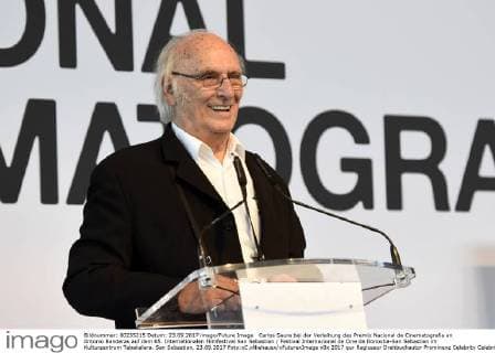 Carlos Saura bei der Verleihung des Premio Nacional de Cinematografia an Antonio Banderas auf dem 65. Internationalen Filmfestival San Sebastian Festival Internacional de Cine de Donostia-San Sebastian im Kulturzentrum Tabakalera. San Sebastian, 23.09.2017 Foto:xC.xNiehausx xFuturexImage