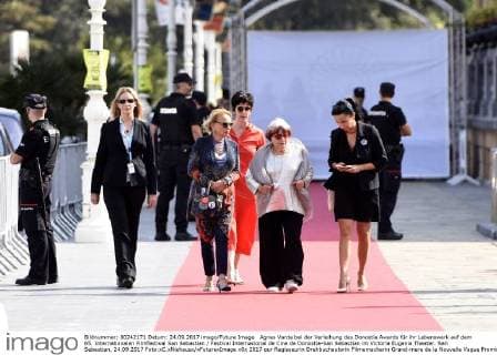 Agnes Varda bei der Verleihung des Donostia Awards für ihr Lebenswerk auf dem 65. Internationalen Filmfestival San Sebastian Festival Internacional de Cine de Donostia-San Sebastian im Victoria Eugenia Theater. San Sebastian, 24.09.2017 Foto:xC.xNiehausx xFuturexImage