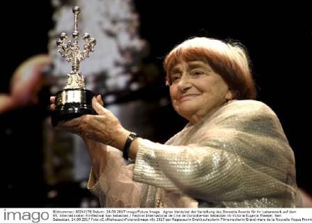 Agnes Varda bei der Verleihung des Donostia Awards für ihr Lebenswerk auf dem 65. Internationalen Filmfestival San Sebastian Festival Internacional de Cine de Donostia-San Sebastian im Victoria Eugenia Theater. San Sebastian, 24.09.2017 Foto:xC.xNiehausx xFuturexImage