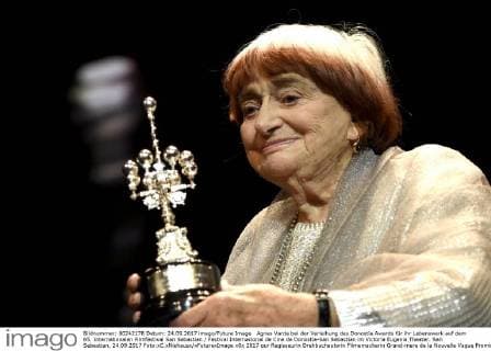 Agnes Varda bei der Verleihung des Donostia Awards für ihr Lebenswerk auf dem 65. Internationalen Filmfestival San Sebastian Festival Internacional de Cine de Donostia-San Sebastian im Victoria Eugenia Theater. San Sebastian, 24.09.2017 Foto:xC.xNiehausx xFuturexImage