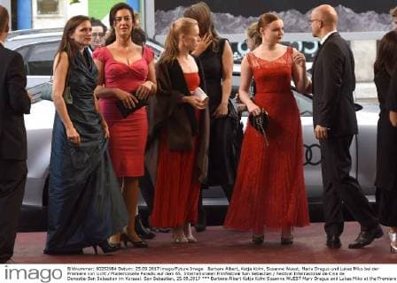 Barbara Albert Katja Kolm Susanne WUEST Mary Dragus and Lukas Miko at the Premiere from Light Mademoiselle Paradis on the 65 International Film Festival San Sebastian Festival Nacional de Cine de Donostia San Sebastian in Kursaal San Sebastian 25 09 2017 Foto:xC.xNiehausx xFuturexImage
