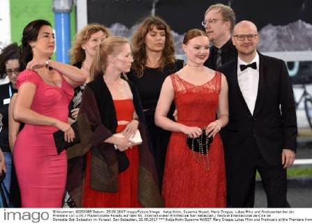 Katja Kolm Susanne WUEST Mary Dragus Lukas Miko and Producers at the Premiere from Light Mademoiselle Paradis on the 65 International Film Festival San Sebastian Festival Nacional de Cine de Donostia San Sebastian in Kursaal San Sebastian 25 09 2017 Foto:xC.xNiehausx xFuturexImage