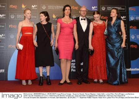 Susanne WUEST Riegner Katja Kolm Lukas Miko Mary Dragus and Barbara Albert at the Premiere from Light Mademoiselle Paradis on the 65 International Film Festival San Sebastian Festival Nacional de Cine de Donostia San Sebastian in Kursaal San Sebastian 25 09 2017 Foto:xC.xNiehausx xFuturexImage