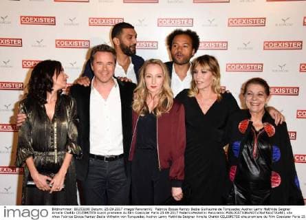 Fabrice Eboue Ramzy Bedia Guillaume de Tonquedec Audrey Lamy Mathilde Seigner Amelle Chahbi CELEBRITES Avant premiere du film Coexister Paris 25 09 2017 FedericoPestellini Panoramic 
