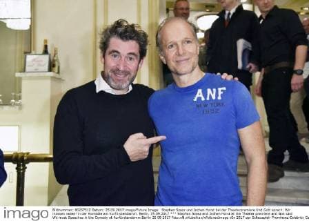 Stephan Szasz and Jochen Horst at the Theater premiere and God said We must Speeches in the Comedy at Kurfürstendamm Berlin 25 09 2017 Foto:xN.xKubelkax xFuturexImage