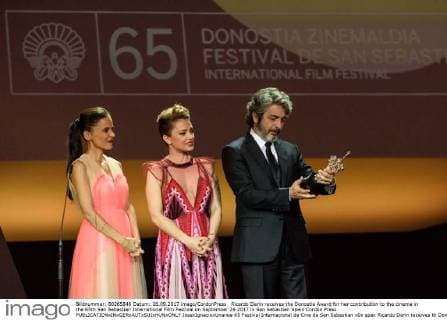 Ricardo Darin receives the Donostia Award for her contribution to the cinema in the 65th San Sebastian International Film Festival on September 26 2017 in San Sebastian Spain Cordon Press  JosexIgnacioxUnanue 65 Festival Internacional de Cine de San Sebastian