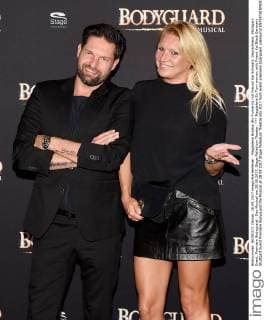 Magdalena Ex Turn woman with Friend Kai Black Germany Stuttgart Event Premiere Bodyguard the Musical at 28 09 2017 Stage Palladium Theatre