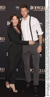 Daniel Ginczek VfB Stuttgart with Wife Wiebke Germany Stuttgart Event Premiere Bodyguard the Musical at 28 09 2017 Stage Palladium Theatre