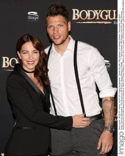 Daniel Ginczek VfB Stuttgart with Wife Wiebke Germany Stuttgart Event Premiere Bodyguard the Musical at 28 09 2017 Stage Palladium Theatre