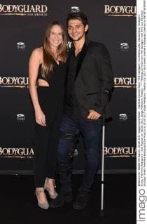 Matthias Zimmermann VfB Stuttgart with Wife Lea Germany Stuttgart Event Premiere Bodyguard the Musical at 28 09 2017 Stage Palladium Theatre