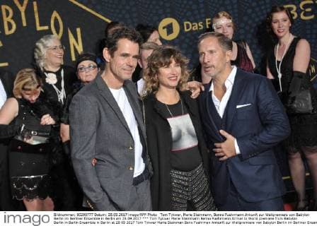 Tom Tykwer Marie Steinmann Benno Fuehrmann Arrival to World premiere from Babylon Berlin in Berlin Ensamble in Berlin at 28 09 2017