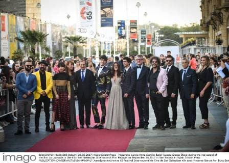 Macarena Garcia Anna Castillo Belen Cuesta Gracia Olayo during the red carpet of the film La LLamada in the 65th San Sebastian International Film Festival on September 28 2017 in San Sebastian Spain Cordon Press  JosexIgnacioxUnanue 65 Festival Internacional de Cine de San Sebastian