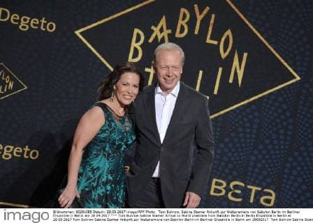 Tom Buhrow Sabine Stamer Arrival to World premiere from Babylon Berlin in Berlin Ensamble in Berlin at 28 09 2017