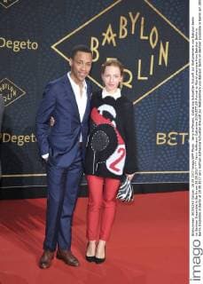 Jerry Hoffmann Catherine SCHUETTLER Arrival to World premiere from Babylon Berlin in Berlin Ensamble in Berlin at 28 09 2017