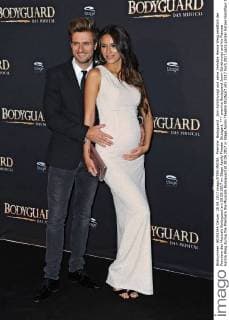 premire Bodyguard Joern Schlönvoigt and his Fiancee Hanna Weig during the Premiere the Musicals Bodyguard at 28 09 2017 in Stage Apollo Theatre Stuttgart