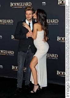 premire Bodyguard Joern Schlönvoigt and his Fiancee Hanna Weig during the Premiere the Musicals Bodyguard at 28 09 2017 in Stage Apollo Theatre Stuttgart